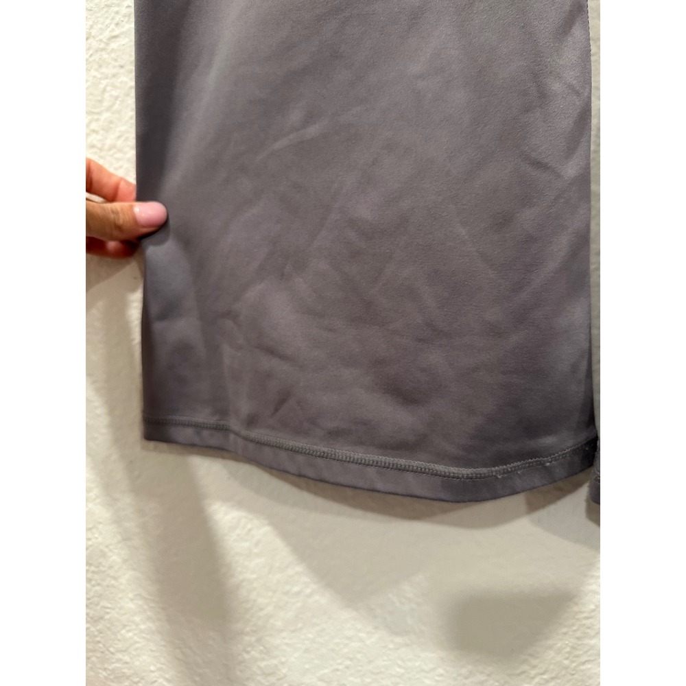 PAC 1980 Women Charcoal Gray Fold Over Waist Flare Yoga Pants Large Activewear - Picture 7 of 9